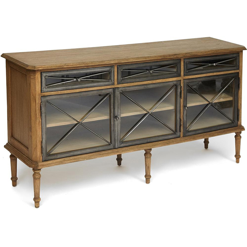 Комод в стиле Прованс со стеклянными дверцами Provence Jacob Chest of Drawers big Древесина в Твери | Loft Concept 