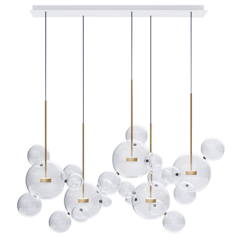 Люстра Giopato & Coombes Bolle Zigzag Chandelier 24 BUBBLE Linear Латунь Прозрачный (Transparent) Люстра Giopato & Coombes Bolle Zigzag Chandelier 24 BUBBLE Linear Латунь Прозрачный (Transparent) в Твери | Loft Concept