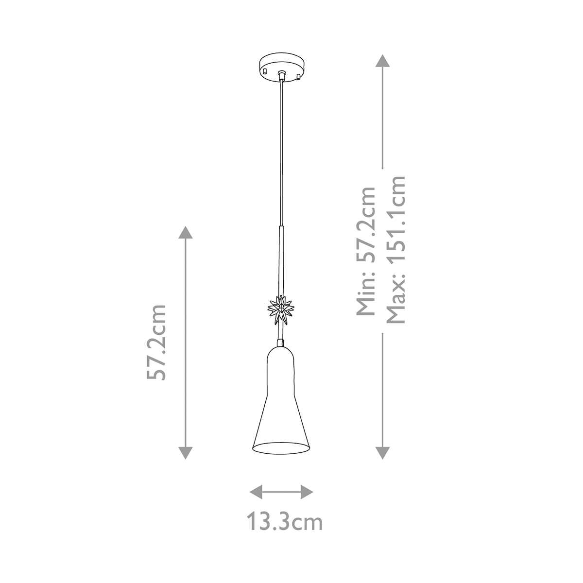Подвесной светильник с конусным плафоном и декоративной звездой 57 см Elstead Lighting в Твери
