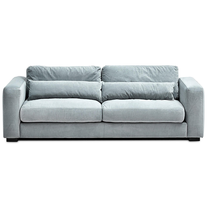 Диван Kleber Sofa soft blue Голубой пастельный Черный в Твери | Loft Concept 