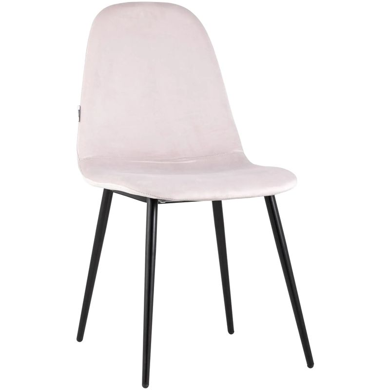 Стул Archie Chair Черные ножки Светло-Розовый Велюр Розовый пастельный Черный Стул Archie Chair Черные ножки Светло-Розовый Велюр Розовый пастельный Черный в Твери | Loft Concept