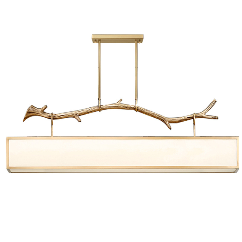 Дизайнерская прямоугольная люстра с золотой веткой Rectangular chandelier golden branch Золотой Дизайнерская прямоугольная люстра с золотой веткой Rectangular chandelier golden branch Золотой в Твери | Loft Concept