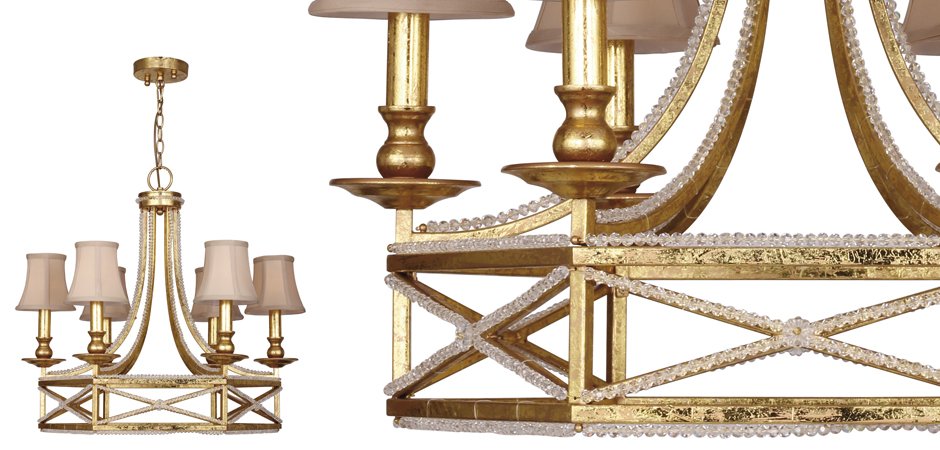 Люстра Foiling Spider Web Gold 6 Люстра Foiling Spider Web Gold 6 - Loft-Concept в Твери