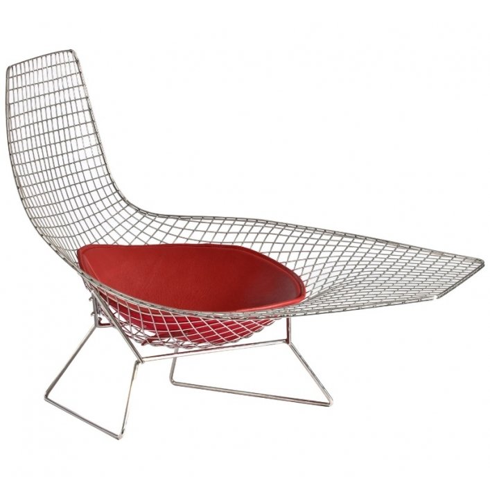 Кресло Asymmetric Chaise Черный Красный Белый Кресло Asymmetric Chaise Черный Красный Белый в Твери | Loft Concept