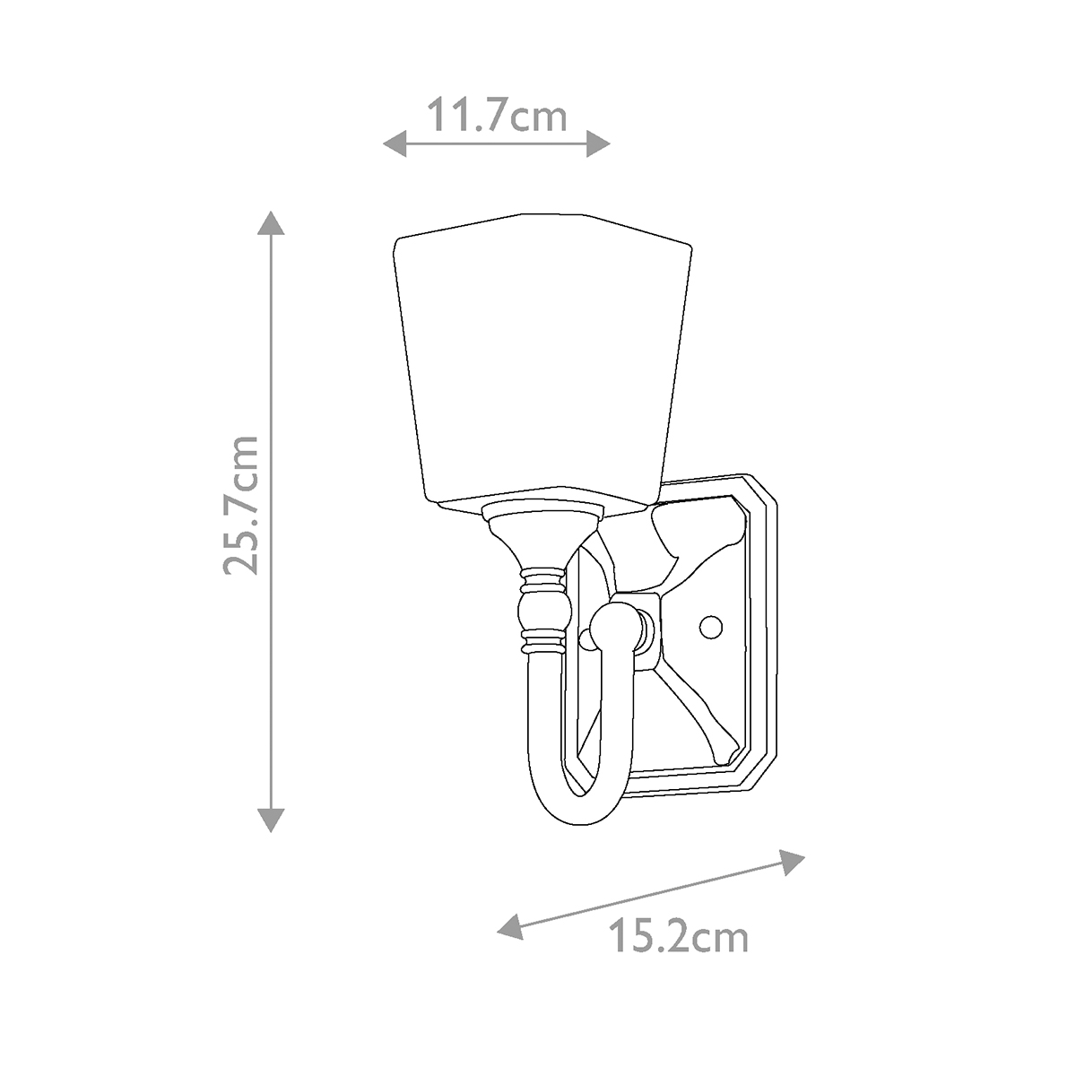 Бра для ванных комнат с белым матовым плафоном квадратной формы на основании цвета хром Feiss в Твери
