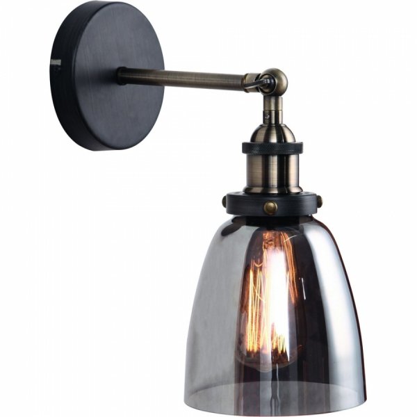 Бра Smoke Glass cloche Wall Lamp Бра Smoke Glass cloche Wall Lamp в Твери | Loft Concept