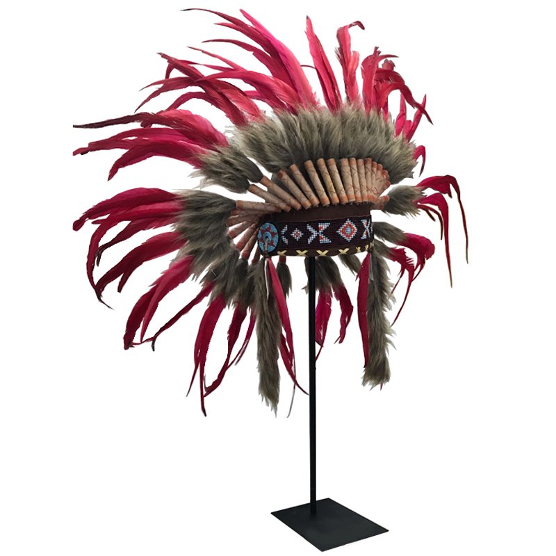 War bonnet Индейский венец из перьев красный Красный War bonnet Индейский венец из перьев красный Красный в Твери | Loft Concept