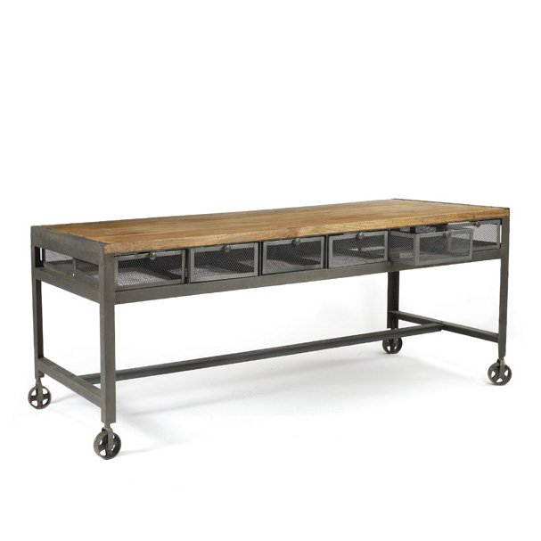 Стол Industrial Metal Metropolitan Work Table Черный Стол Industrial Metal Metropolitan Work Table Черный в Твери | Loft Concept