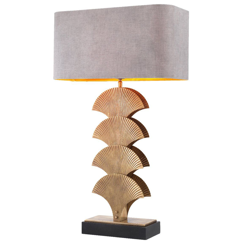 Настольная лампа Eichholtz Table Lamp Iris Черный Винтажная латунь Серый Настольная лампа Eichholtz Table Lamp Iris Черный Винтажная латунь Серый в Твери | Loft Concept