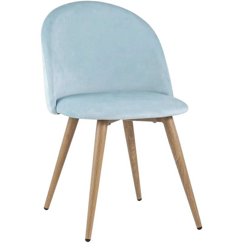 Стул Miruna Chair II Светло-Голубой Велюр Голубой пастельный Древесина Стул Miruna Chair II Светло-Голубой Велюр Голубой пастельный Древесина в Твери | Loft Concept