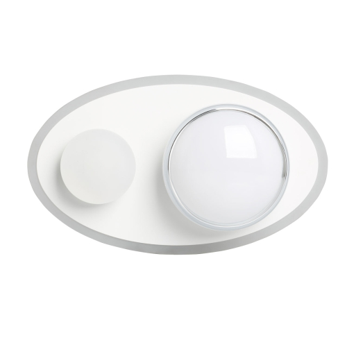 Бра овальной формы белого цвета с 2-мя лампами Lunar Pebbles Белый в Твери | Loft Concept 