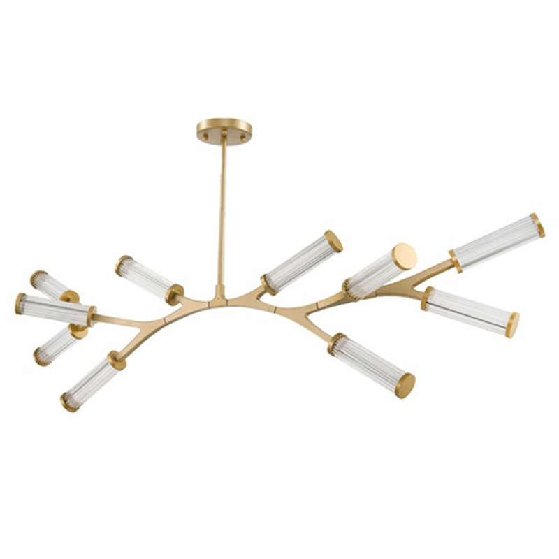 Люстра Cylinder Branches Chandelier Gold 10 Золотой Прозрачный Люстра Cylinder Branches Chandelier Gold 10 Золотой Прозрачный в Твери | Loft Concept