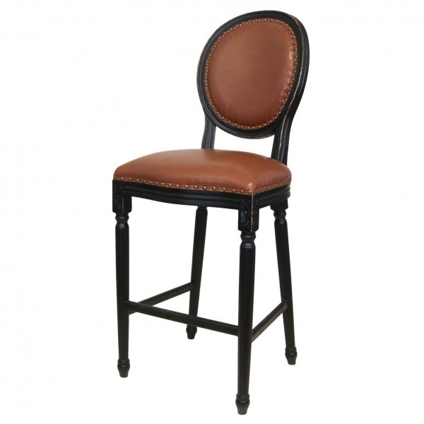 Стул French chairs Provence Bar Black Chair Черный Коричневый в Твери | Loft Concept 