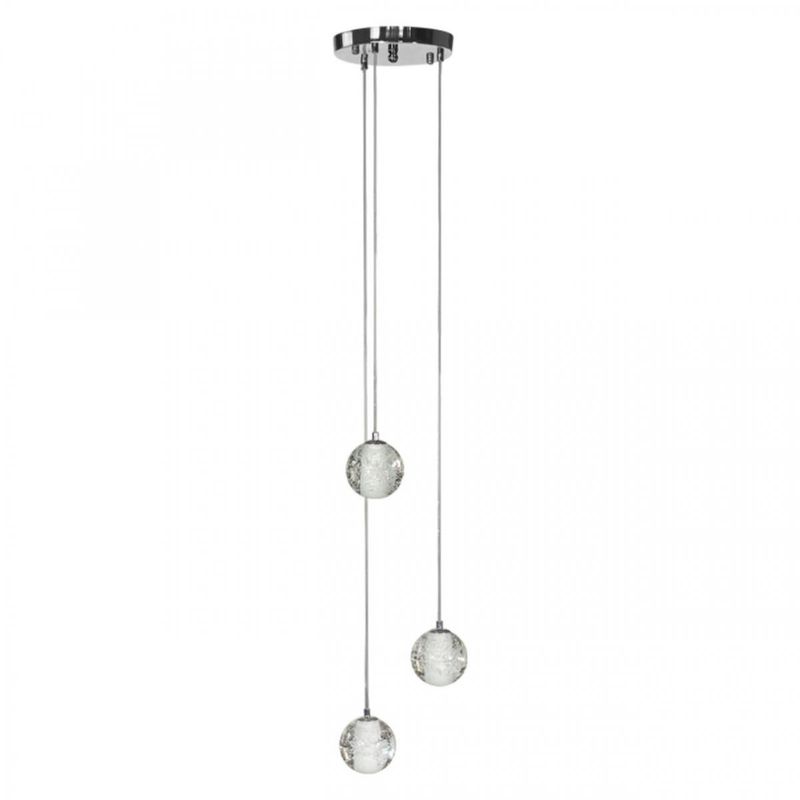 Каскадная Светодиодная Люстра Bocci 3 шара Led Crystal Glass Серебряный Прозрачное Стекло Каскадная Светодиодная Люстра Bocci 3 шара Led Crystal Glass Серебряный Прозрачное Стекло в Твери | Loft Concept