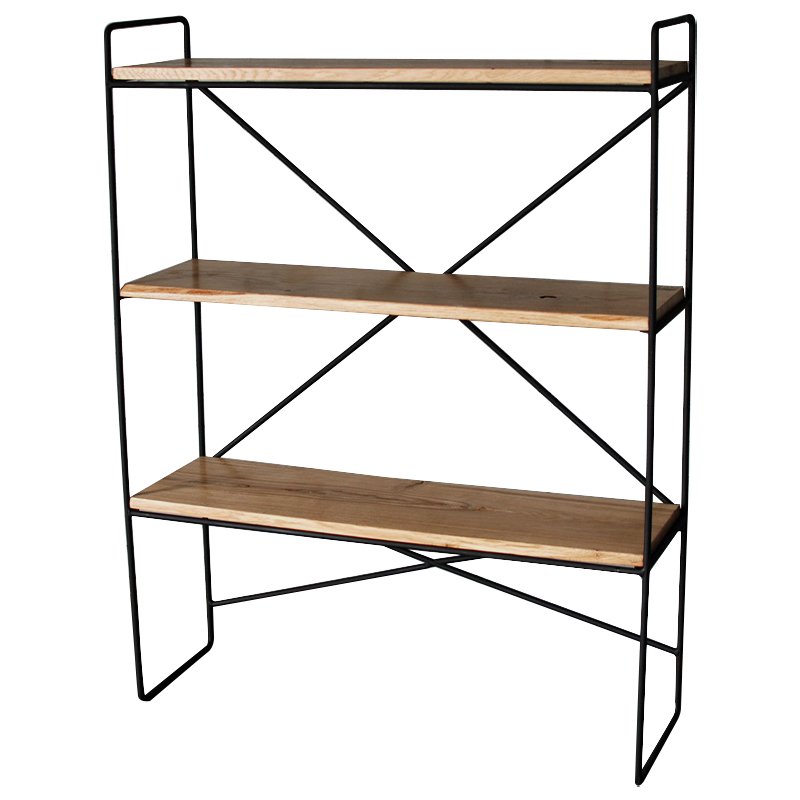 Стеллаж Ridley Industrial Metal Rust Rack Черный Светлый дуб Стеллаж Ridley Industrial Metal Rust Rack Черный Светлый дуб в Твери | Loft Concept
