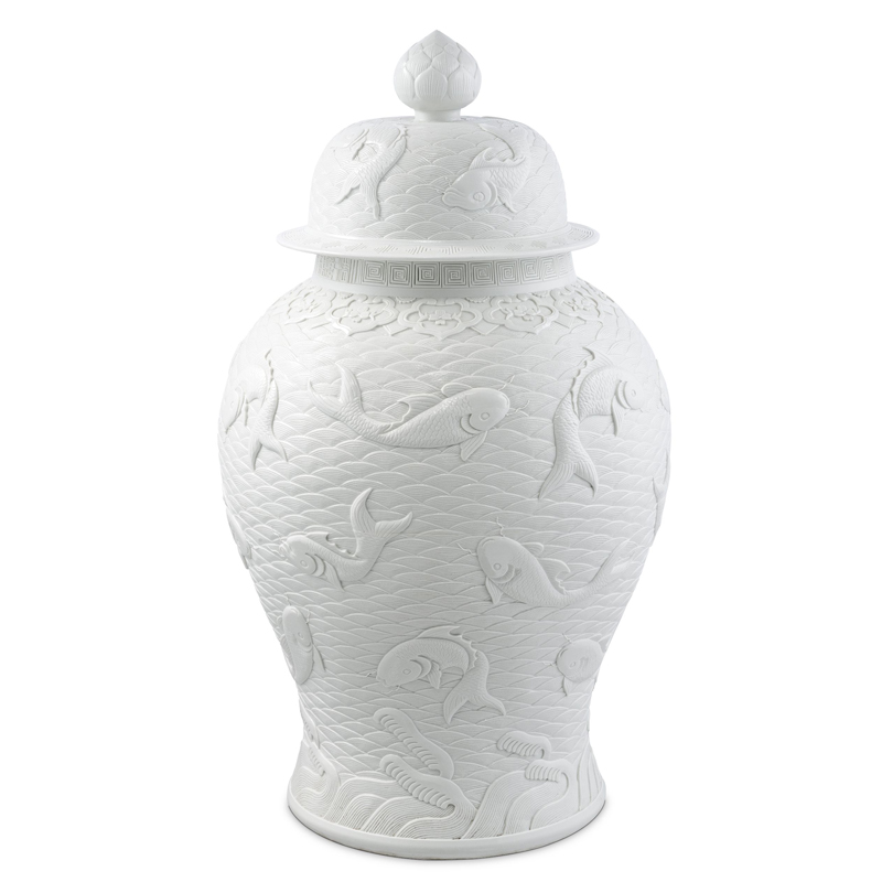 Ваза с крышкой Eichholtz Jar Voltaire Белый Ваза с крышкой Eichholtz Jar Voltaire Белый в Твери | Loft Concept