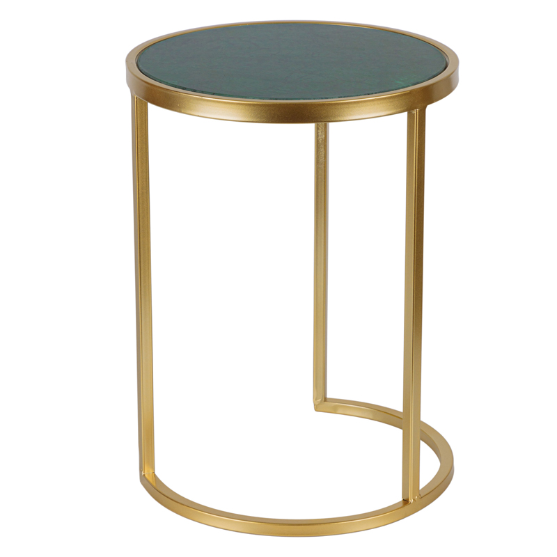 Приставной стол Round Table Marble gold зеленый мрамор Золотой Зеленый Приставной стол Round Table Marble gold зеленый мрамор Золотой Зеленый в Твери | Loft Concept