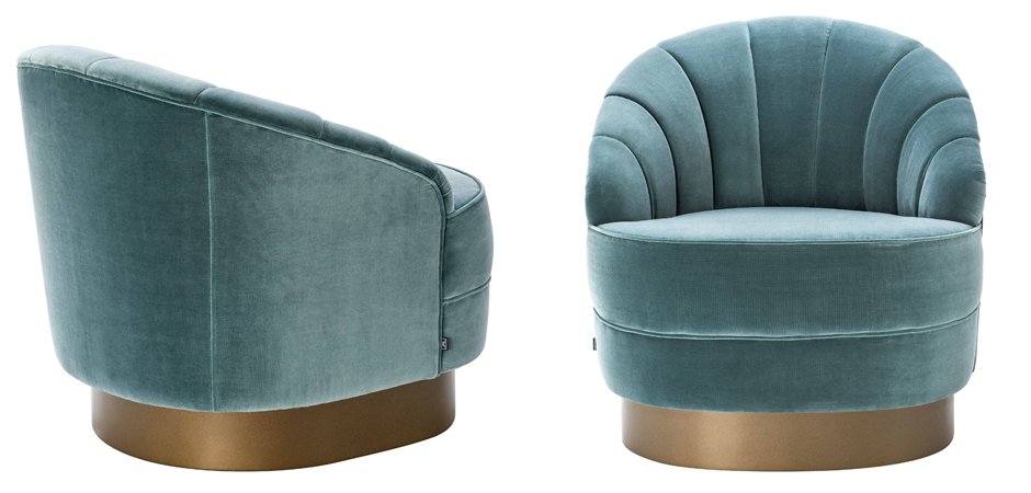 Кресло Eichholtz Chair Hadley Turquoise Кресло Eichholtz Chair Hadley Turquoise - Loft-Concept в Твери