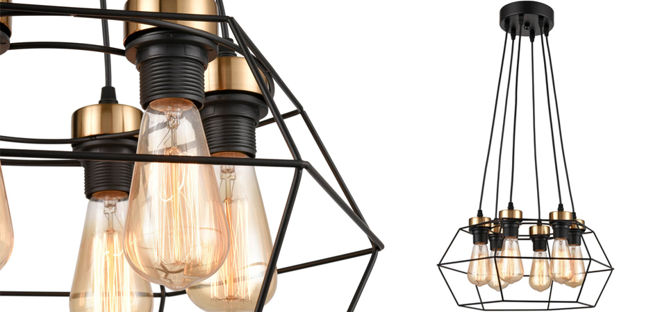 Люстра Loft Wire Cage Black lamp 6 Люстра Loft Wire Cage Black lamp 6 - Loft-Concept в Твери