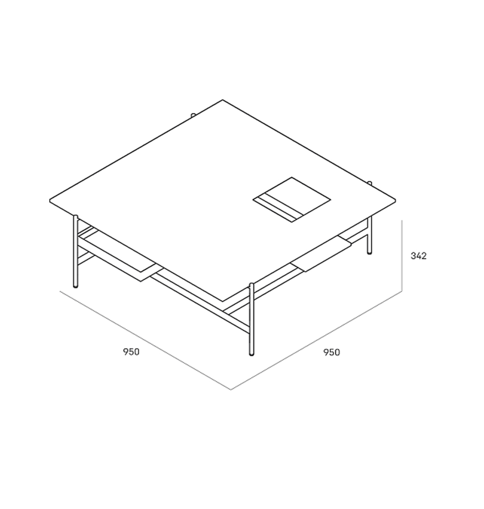 Karat журнальный столик цвета серый камень с съемным подносом в Твери