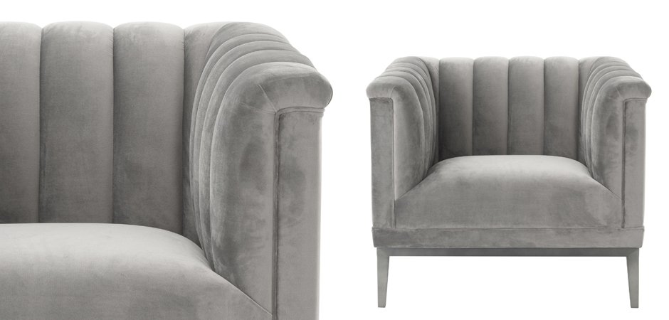 Кресло Eichholtz Chair Raffles Grey Кресло Eichholtz Chair Raffles Grey - Loft-Concept в Твери
