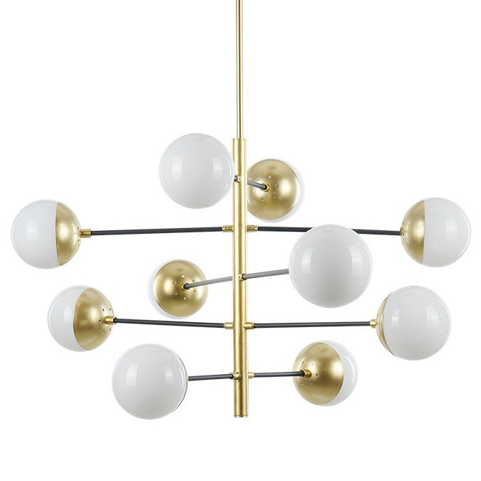 Люстра Abstraction Balls Латунь Белый Люстра Abstraction Balls Латунь Белый в Твери | Loft Concept
