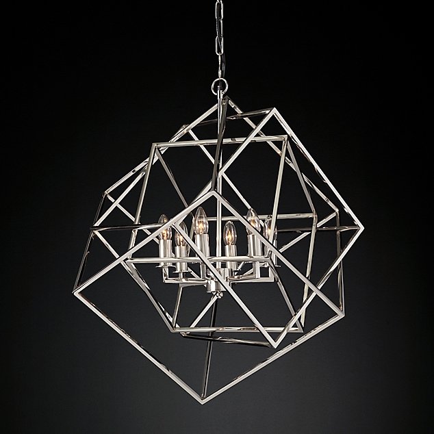 Люстра Restoration Hardware Caged Cubist Pendant Серебряный Люстра Restoration Hardware Caged Cubist Pendant Серебряный в Твери | Loft Concept