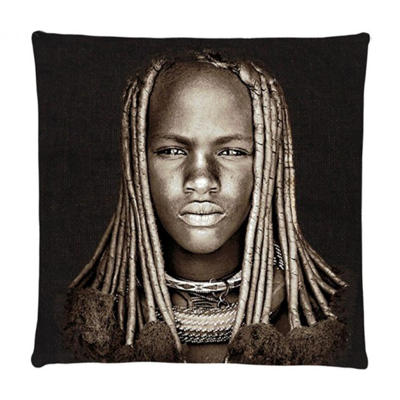 Декоративная Подушка Himba Girl Namibia Черный Серый Декоративная Подушка Himba Girl Namibia Черный Серый в Твери | Loft Concept
