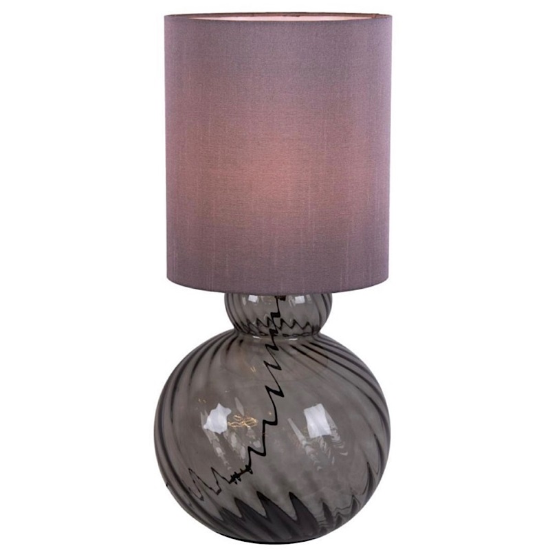 Настольная лампа Grey RIBBED BASE Серый Дымчатый (Smoke) Настольная лампа Grey RIBBED BASE Серый Дымчатый (Smoke) в Твери | Loft Concept