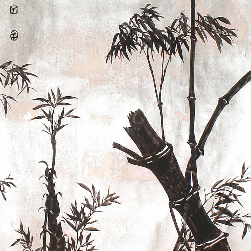 Обои ручная роспись Bamboo Quicksilver on Tarnished Silver gilded paper Обои ручная роспись Bamboo Quicksilver on Tarnished Silver gilded paper в Твери | Loft Concept