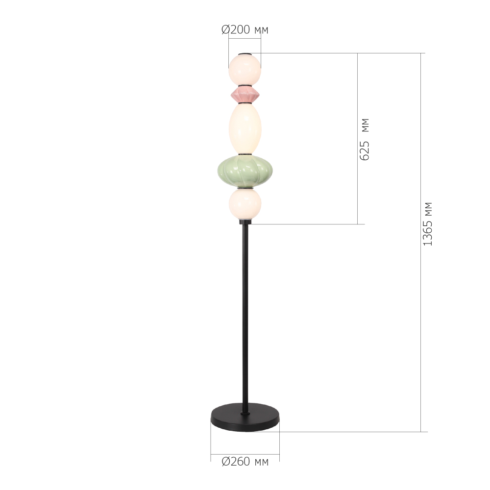 Торшер с фигурными керамическими элементами Fragrant Light в Твери