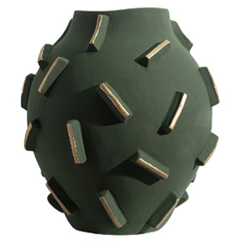 Ваза Molecule Collection Green Vase Зеленый Золотой Ваза Molecule Collection Green Vase Зеленый Золотой в Твери | Loft Concept