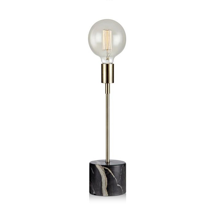 Настольная лампа Marble Top Black Tall Латунь Черный Настольная лампа Marble Top Black Tall Латунь Черный в Твери | Loft Concept