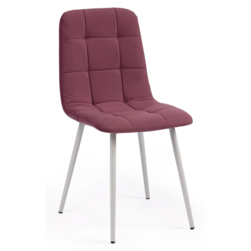 Стул Nancy Velour Plum Chair Сливовый (Plum) Белый Стул Nancy Velour Plum Chair Сливовый (Plum) Белый в Твери | Loft Concept