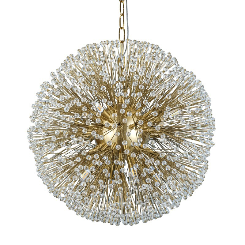 Люстра Dickinson Gold Chandelier Прозрачное Стекло Золотой Люстра Dickinson Gold Chandelier Прозрачное Стекло Золотой в Твери | Loft Concept
