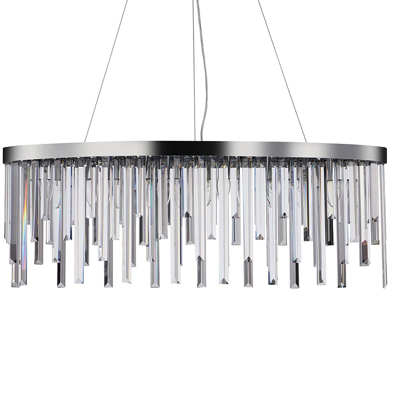 Люстра Bennett Oval Chandelier chrome 90 Хром Прозрачный Люстра Bennett Oval Chandelier chrome 90 Хром Прозрачный в Твери | Loft Concept