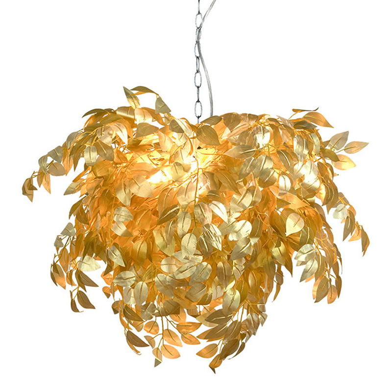Люстра Golden Autumn Leaves Золотой Хром Люстра Golden Autumn Leaves Золотой Хром в Твери | Loft Concept