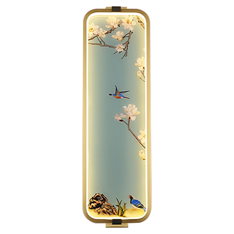 Бра Birds Oriental Scenes Wall Lamp Золотой Голубой Мульти Бра Birds Oriental Scenes Wall Lamp Золотой Голубой Мульти в Твери | Loft Concept