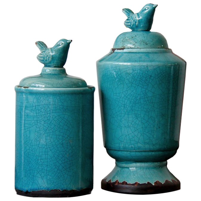 Ваза Turquoise bird Бирюзовый Ваза Turquoise bird Бирюзовый в Твери | Loft Concept