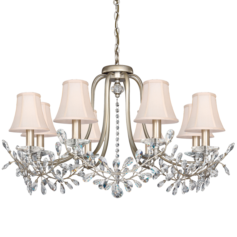 Люстра Loretta Chandelier Серебряный Прозрачный Кремовый Люстра Loretta Chandelier Серебряный Прозрачный Кремовый в Твери | Loft Concept
