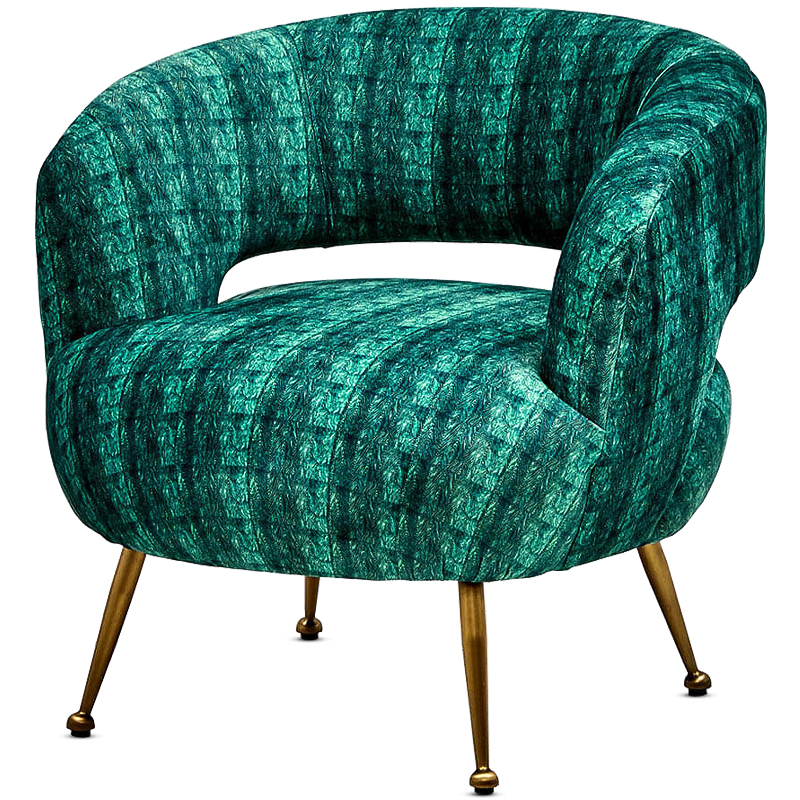 Кресло Hebe Chair Бирюзовый Латунь Кресло Hebe Chair Бирюзовый Латунь в Твери | Loft Concept
