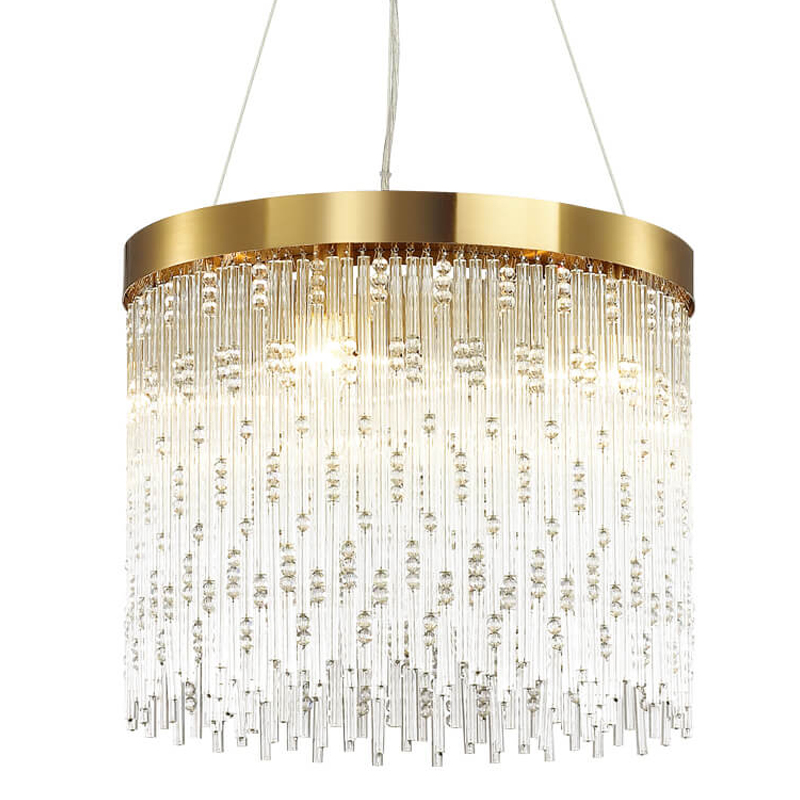 Люстра Hailstorm Rain Kerri Chandelier gold 45 Прозрачный (Transparent) Золотой Люстра Hailstorm Rain Kerri Chandelier gold 45 Прозрачный (Transparent) Золотой в Твери | Loft Concept
