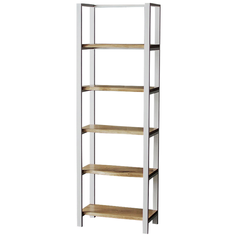 Стеллаж Holt White Industrial Metal Rust Rack Белый Древесина Стеллаж Holt White Industrial Metal Rust Rack Белый Древесина в Твери | Loft Concept