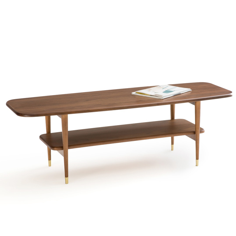 Кофейный стол Truls Coffee table Орех Латунь Кофейный стол Truls Coffee table Орех Латунь в Твери | Loft Concept