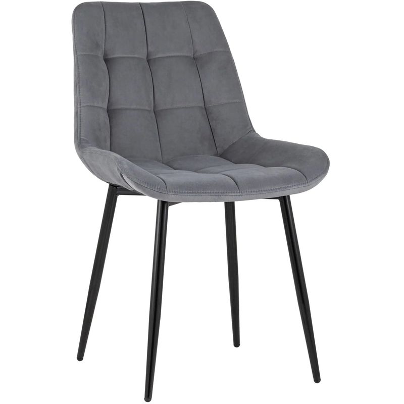 Стул NANCY Chair Серый Цвет Черные Ножки Серый Черный Стул NANCY Chair Серый Цвет Черные Ножки Серый Черный в Твери | Loft Concept