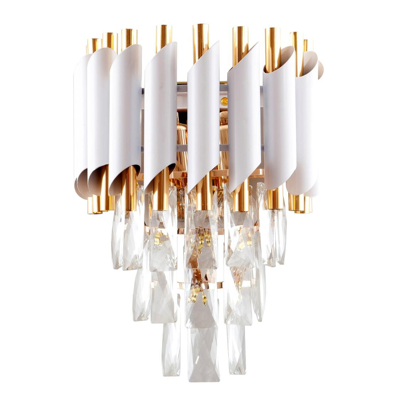 Каскадное бра Empire Crystal Gold Белый Золотой Каскадное бра Empire Crystal Gold Белый Золотой в Твери | Loft Concept