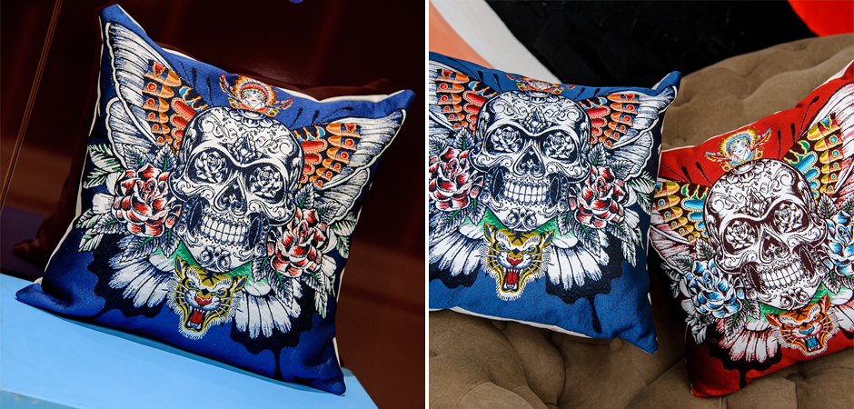 Декоративная подушка Ghost Rider Blue Декоративная подушка Ghost Rider Blue - Loft-Concept в Твери