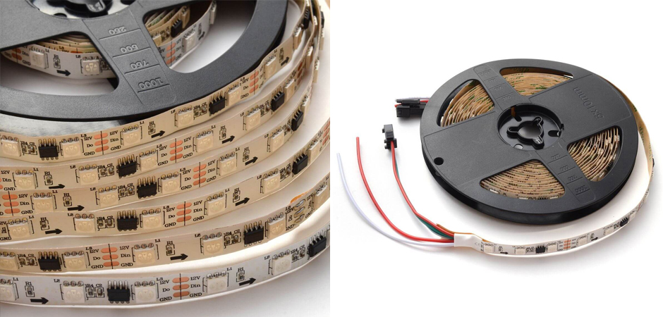 Комплект цифровой светодиодной ленты 14,4W/m 60Led/m 5050SMD разноцветная 5M Комплект цифровой светодиодной ленты 14,4W/m 60Led/m 5050SMD разноцветная 5M - Loft-Concept в Твери