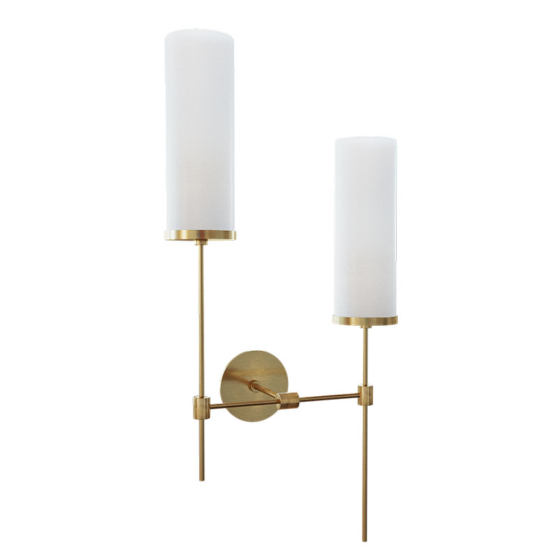 Бра Дизайнерское Candle Holder 2 лампы Латунь Белый Бра Дизайнерское Candle Holder 2 лампы Латунь Белый в Твери | Loft Concept