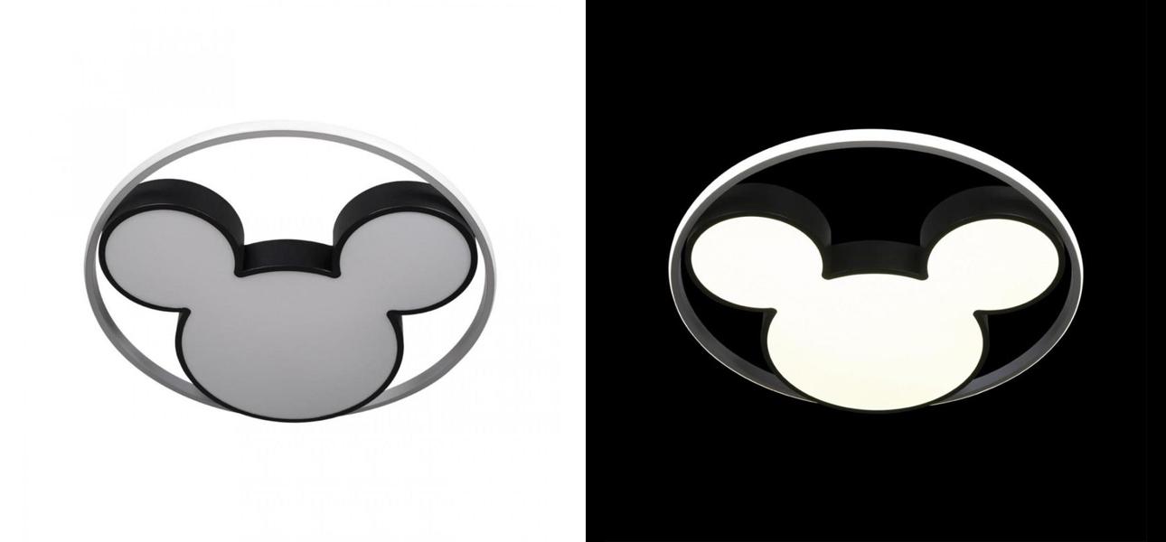 Потолочный светильник для детской Черный Микки-Маус - фото №1